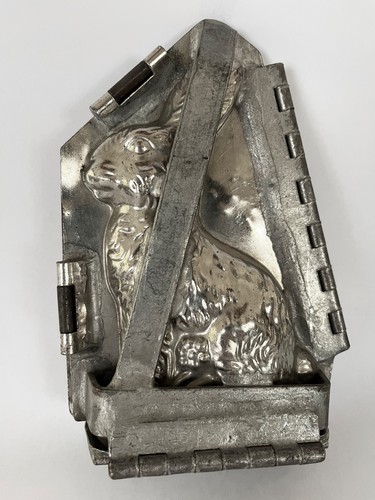 Antique easter rabbit hinged - easter,