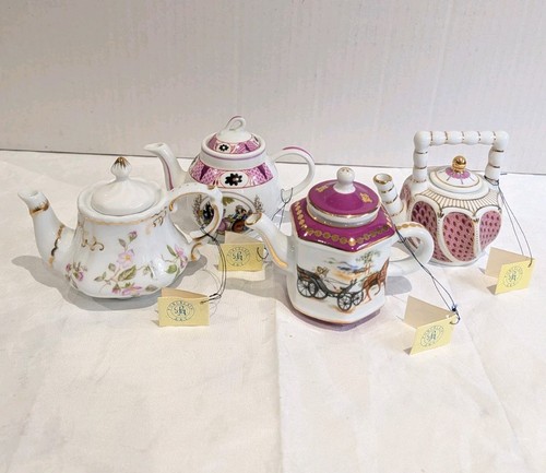 Miniature teapot collection - 4x,