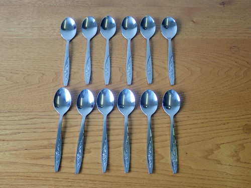 Vintage rose pattern - , teaspoons