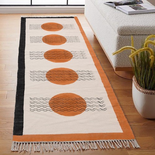 Cotton dhurrie area rug - cotton,