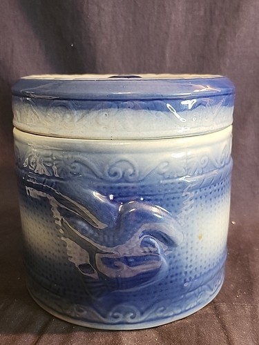 Vintage ceramic barrel basket - vintage,