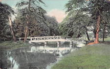 POSTCARD - HERTFORDSHIRE - WATFORD - THE BRIDGE - CASSIOBURY PARK - POSTED 1908