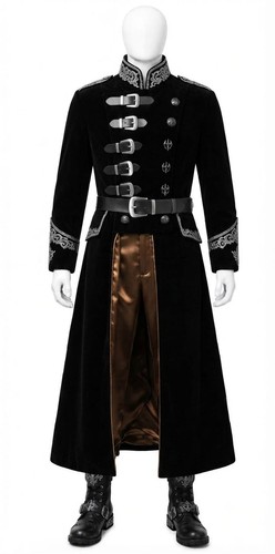Black military coat victorian - black, coat,