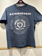 RAMMSTEIN - Blue Est 1994 Band Tour Ramones Style T-Shirt - LARGE :  Ex Cond.