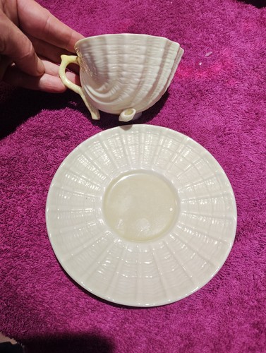 Vintage belleek neptune yellow - vintage,