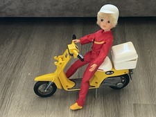 Vintage Sindy On Moped Scooter