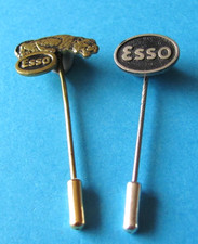 2, Vintage ESSO Petrol / Oil Company Stick Pin Badges. Good Condition. Tiger.