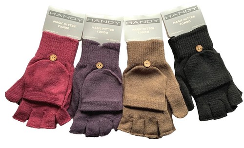 Fingerless gloves mitten flap - fingerless,
