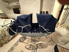 Vintage Silver Cross coach built twin dolls pram