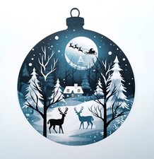 6 x Large Christmas Bauble Die