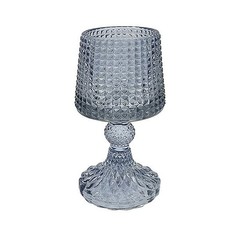 Glass candle holder blue - glass,