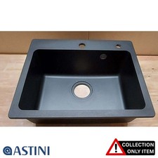 Astini 1.0 Bowl Black Undermount Granite Kitchen Sink "GRADED"