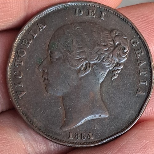 1854 penny - (plain,