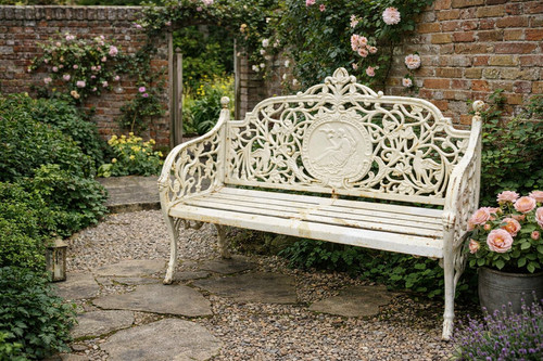 Heavy wrought iron lady - wrought,