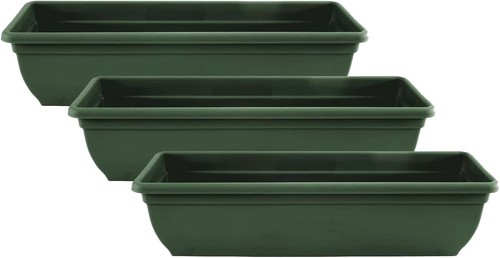 60cm green trough planters - 60cm,