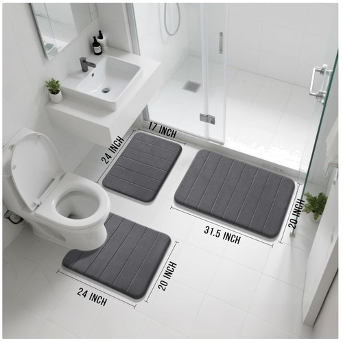 Plush piece memory foam bath - memory,