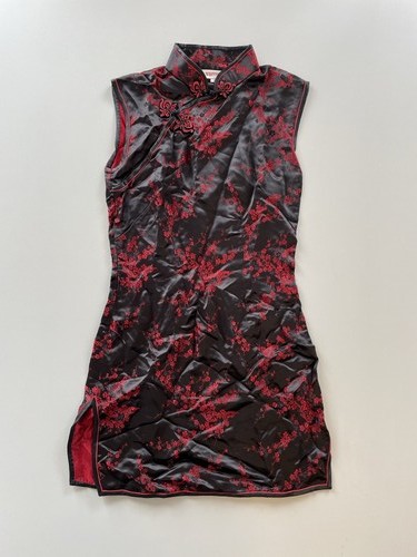 Whitby black red floral - floral, silky
