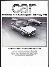 Volkswagen Scirocco GTi Mk1 1981 UK Market Road Test Brochure Car Fuego & Beta