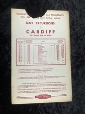 1963 Railway Handbill Cardiff from Bangor Conway Llandudno Rhyl Prestatyn Flint