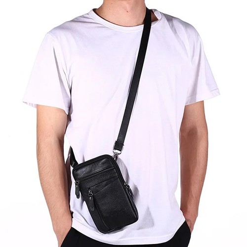 Men genuine leather phone - genuine,