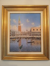 ADRIAN RIGBY ( BRITISH 1962 - ) " THE WATERFRONT OF SAN MARCO, VENICE" ORIGINAL