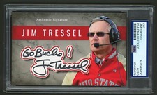 Jim Tressel Signed Cut Display