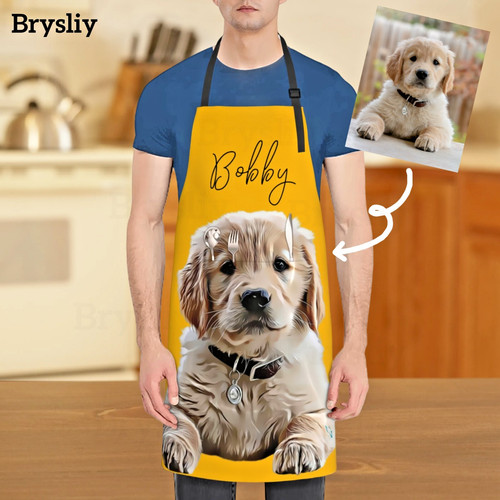 Custom apron with pet photo - apron,