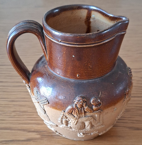 Ceramic hunting scene jug - jug,