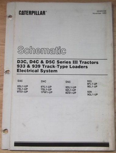 Caterpillar d3c d4c d5c 933 - caterpillar,