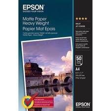 Genuine Epson A4 Matte Heavy Weight Photo Paper 167gsm 50 Sheets (C13S041256)