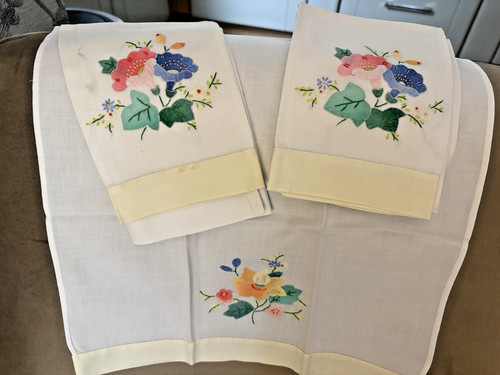 Three white cotton - chair, back
