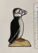 Stained Glass Puffin. Sun
