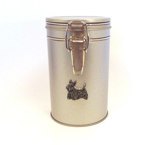 Scottish terrier dog treat tin - scottish,