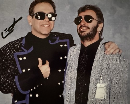 Elton john signed 10 photo - x,