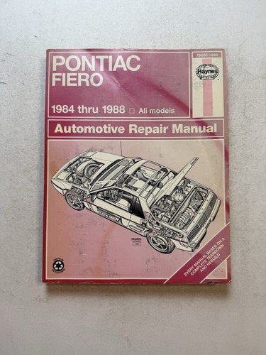 Pontiac fiero 1984 - fiero, 1984-1988