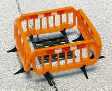 TD19 4 x  3D printed road work barriers OO scale model railway scenics