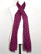 Burgundy Polka Dot Scarf Long