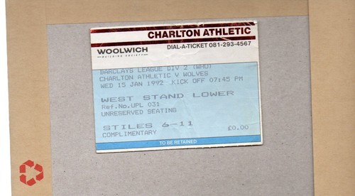 Used ticket charlton - -,
