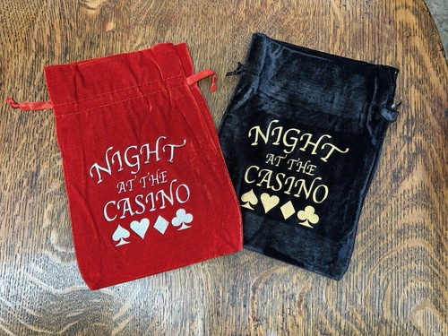 Velvet casino night drawstring - casino,