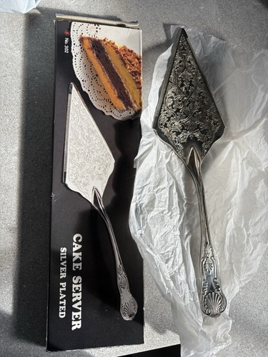 Silver plated cake server - silver,