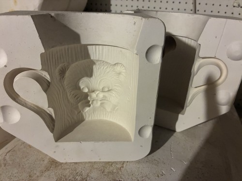 Ceramic slip cast teddy - ceramic, cup