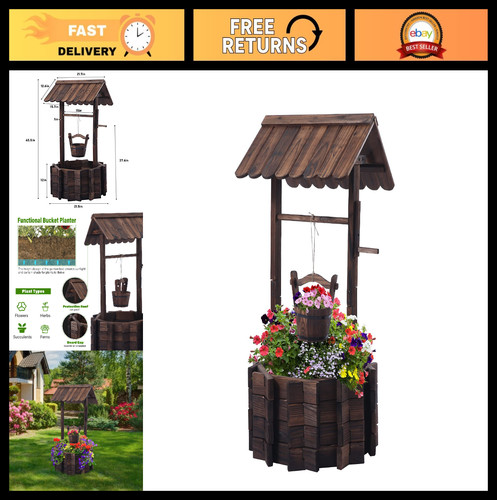 Rustic wooden wishing well - wishing,