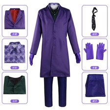 The Dark Knight Batman Joker Cosplay Costume  Heath Ledger Suit Outfits