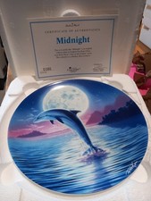 By Her Side China Plate - Danbury Mint Magical Dolphin Collection