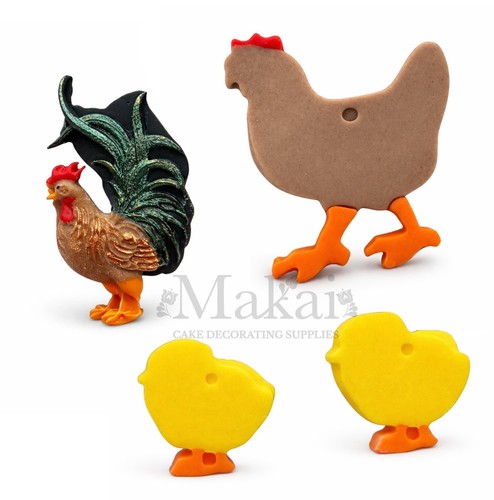 Farm chicken family rooster - family,