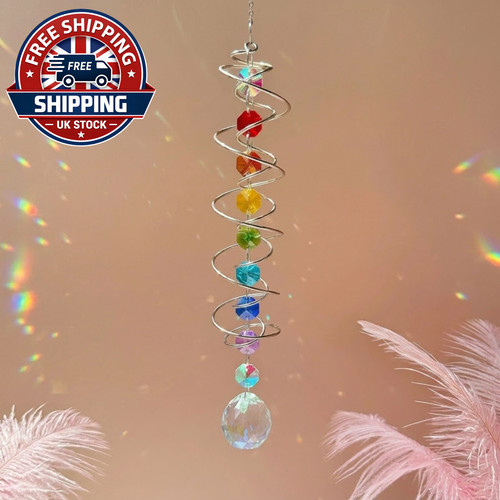 1pc spiral crystal suncatcher - 1pc,