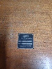Vintage Ford Chassis Plate 83w
