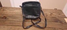 Vtg Laura Ashley Black Leather