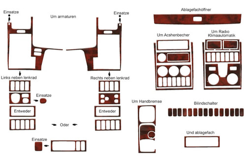 Wood look dash - trim, kit