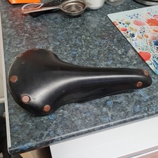 VINTAGE BROOKS  PROFESSIONAL SELECT LARGE COPPER RIVETS LEATHER SADDLE